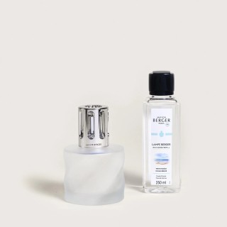 Coffret lampe Berger Spirale Givrée, fragrance 'vent d'ocean'