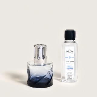 Coffret lampe Berger Spirale Noire, fragrance 'vent d'ocean'