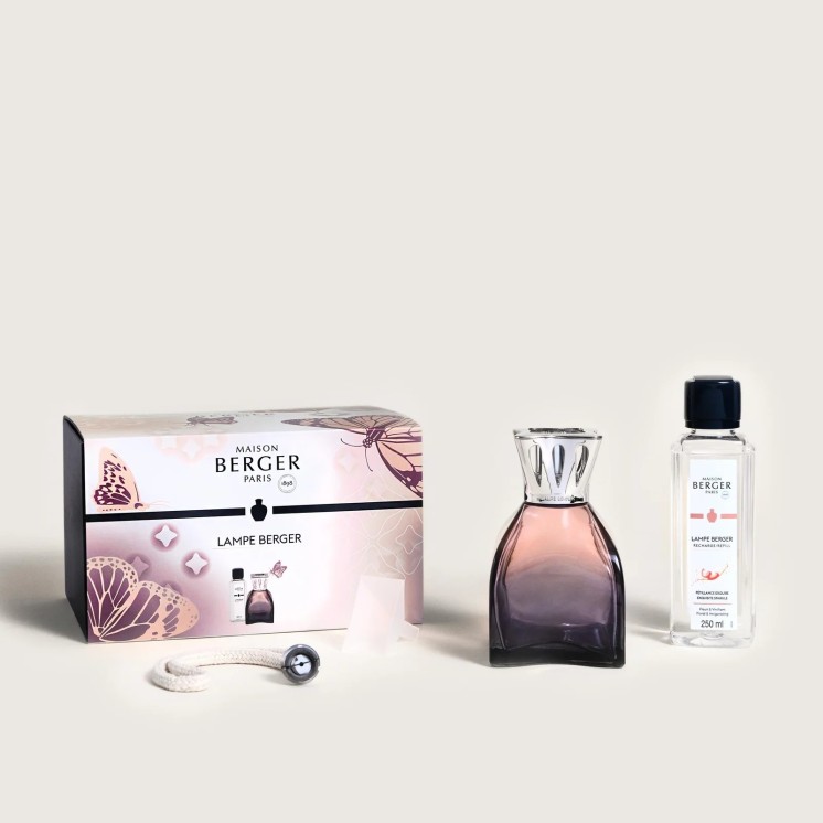 Coffret lampe Berger Lilly Rose, fragrance 'pétillance exquise'