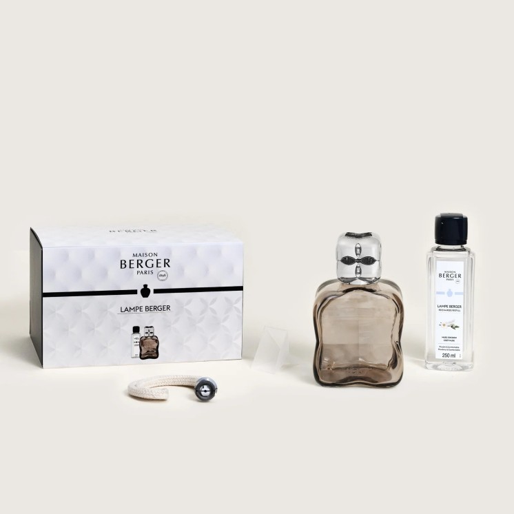 Coffret Lampe Berger Cosy Marron, fragrance 'musc cocoon'