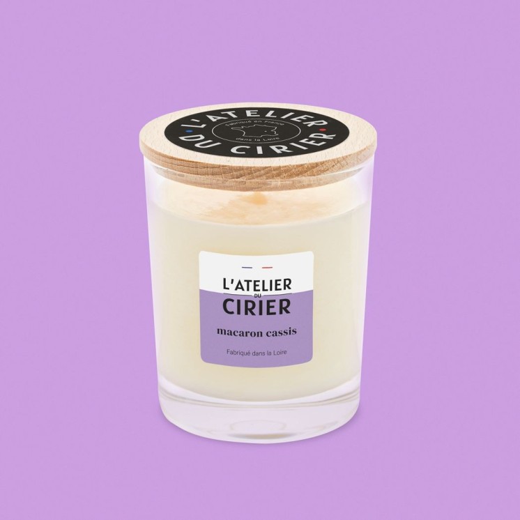 Bougie "Macaron Cassis"