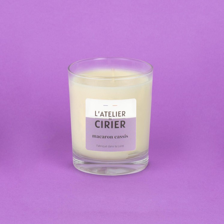 Bougie "Macaron Cassis"