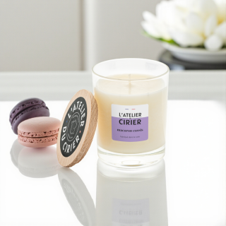 Bougie "Macaron Cassis"