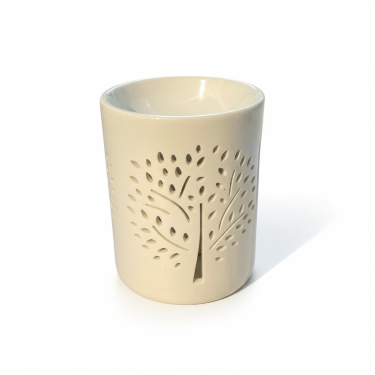 Brûle parfum COSY Arbre de vie Blanc / crème