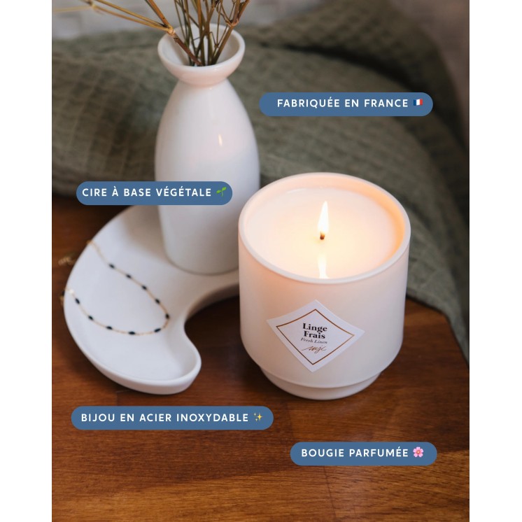 Bougie avec bijou surprise - Fleur de cerisier