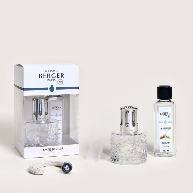 Coffret Lampe Mirage Transparente, fragrance 'thé vert'
