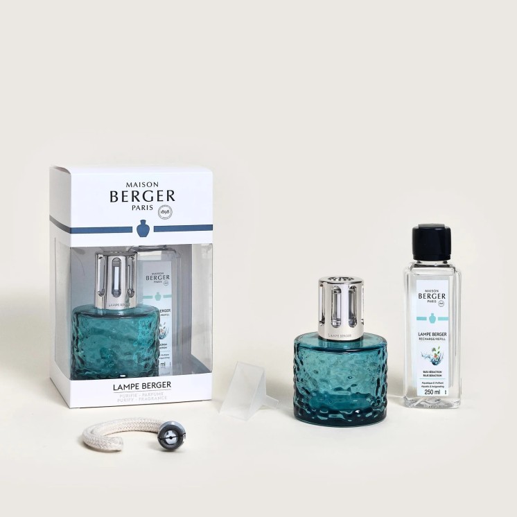 Coffret Lampe Mirage Bleue, fragrance 'bleu séduction'